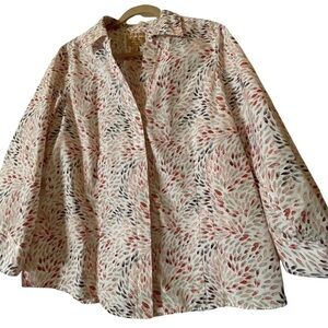 Taylor Investments Gold Label Wrinkle-Free Size 18 Cotton Shirt P2P 25” L:27”